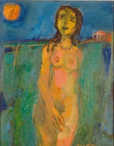 Dipinto, Nudo su erba Dipinto, Nudo su erba